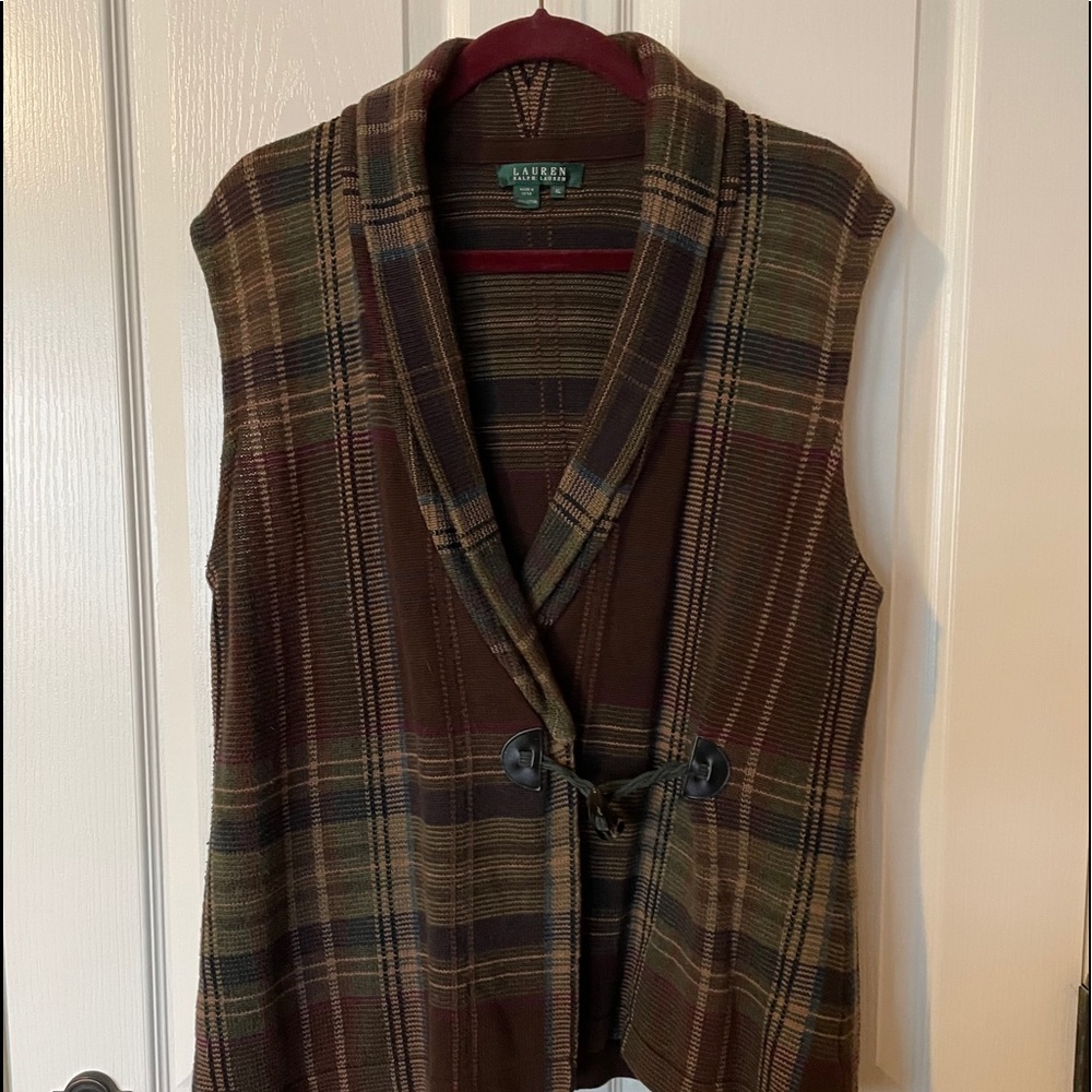 Ralph Lauren shawl collar knit vest